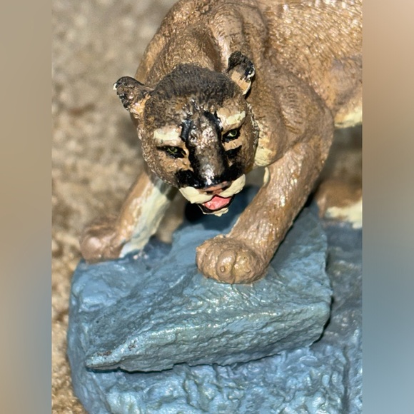 Wildlife Preservation Sculpture Collection Franklin Mint Cougar 1987 - Picture 6 of 6